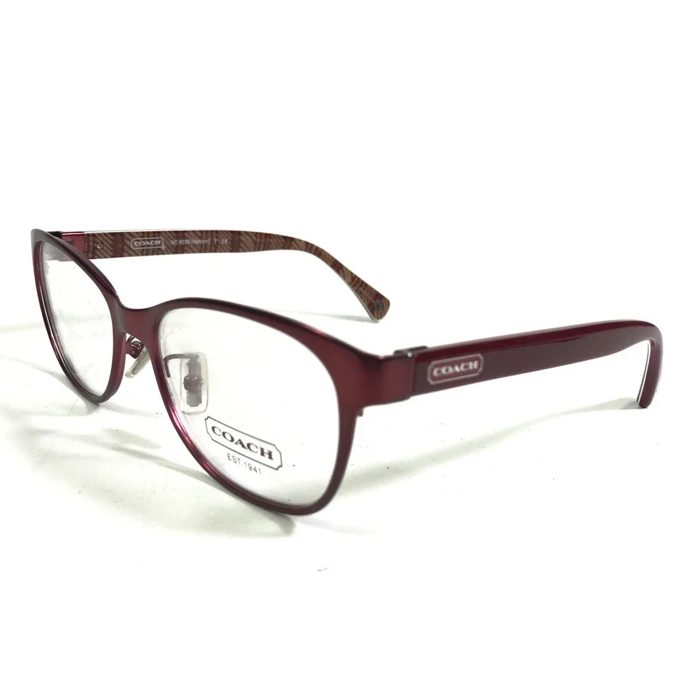 Coach Eyeglasses Frames HC 5039 Ashlyn 9134 Satin Burgundy Cat Eye 51-16-135